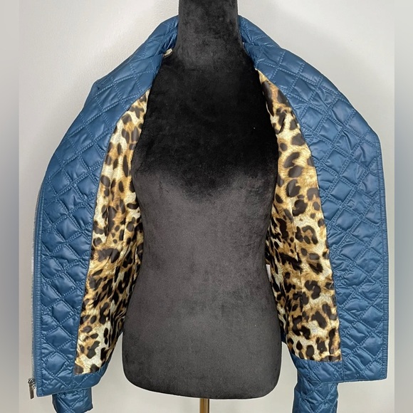 Laundry by Shelli Segal , Sapphire Blue, Quilted, Puffer Jacket: Size Small - Picture 6 of 10